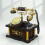 Decorative Rotary Dials Telephone Plastic Music-Square brown 6