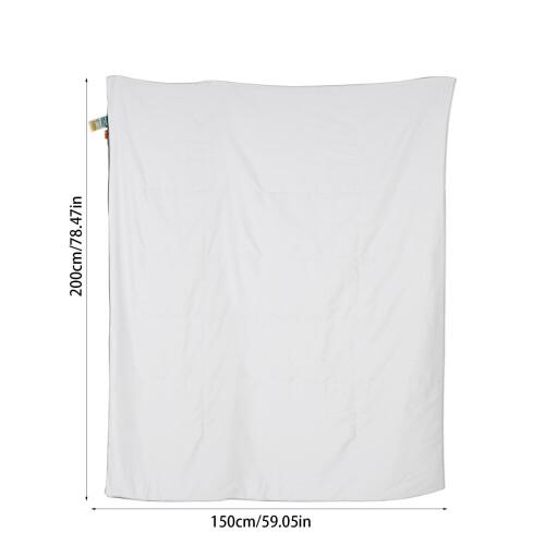 Home Quilt Queen White Lightweight Cotton Comforter 2