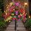 Artificial Green Plant Realistic Flower With Ground Stake for 7