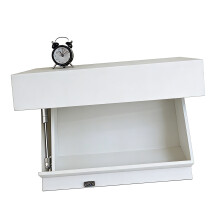 Wall Mounted Drawer with Compartment Floating Shelf For-White L