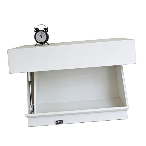 Wall Mounted Drawer with Compartment Floating Shelf For-White L