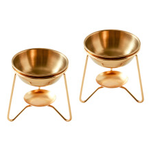 Brûleurs d'huiles essentielles en-Bol doré de troisième ligne