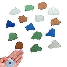 15 Piece Creative Sea Glass Fridge Magnets Assorted Shape Color