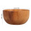 Bol de madera para servir ensaladas, postres y frutas. 2