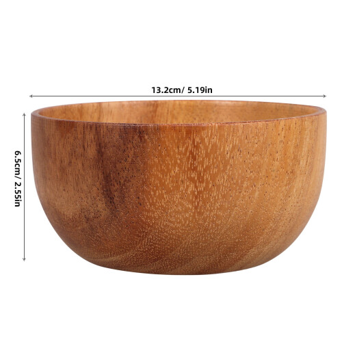 Bol de madera para servir ensaladas, postres y frutas. 1