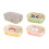 Portable Divided Plastic Lunch Box Food Container For-Yellow 2