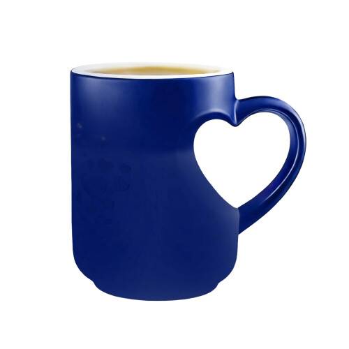 Elegant Heart Shaped Handle Ceramic Cup Ideal For Hot Drink-Red 1