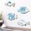 Décorations murales en forme de poisson, nautiques en bois,-5 4