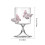 Verres à vin papillon rose, design 3D, lot de 2 2