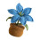 Crochet Lilies Potted Plant Ornament Artificial Knitted-Blue 1