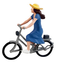1/64 Miniature Cycling Figure Man Women Cyclist Figurine-1128