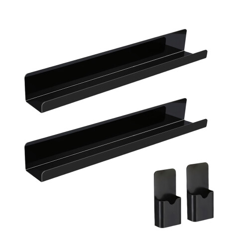 Durable Acrylic Shelf For Whiteboard And Refrigerator-Black