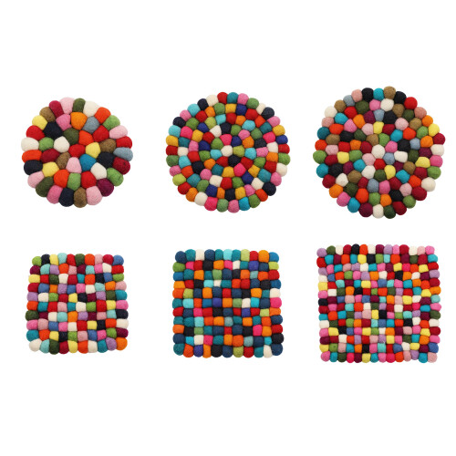 Decorative Kitchen Mat Pot Trivet Heat Resistant-Round 24CM 1