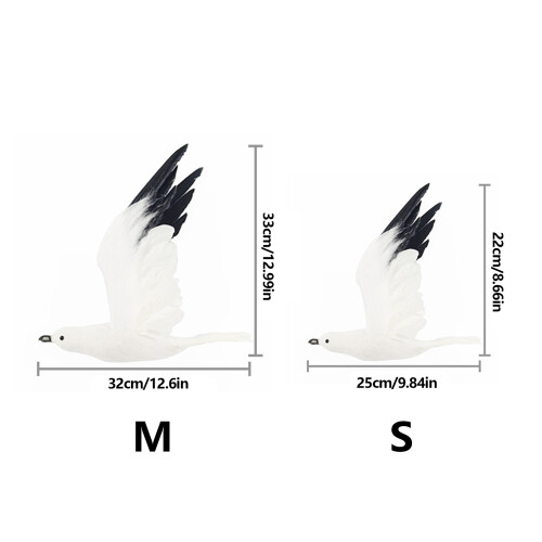 Statue de mouettes à plumes en mousse résistante aux-S 1