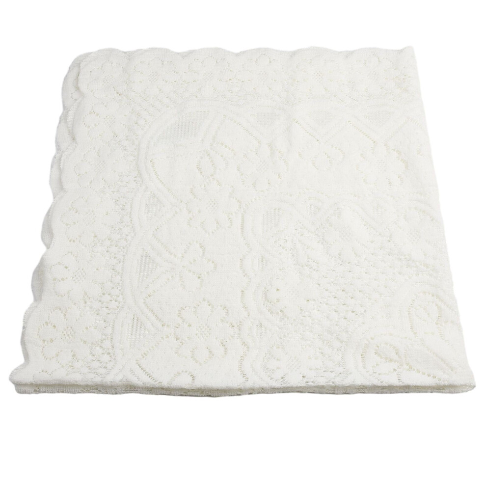 White Polyester Lace Tablecloth Rectangular