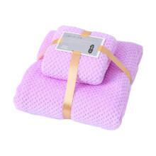 Lot de 2 serviettes de bain en polaire corail 70 x 140 cm