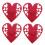 Juego de 4 bolsas para cubiertos con forma de corazón 1