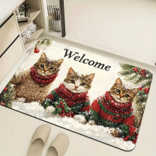 Rug Fáilte Cat Nollag – Mata Maisiúil Shag
