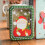 Lata quadrada de doces de Natal com detalhes dourados. 1