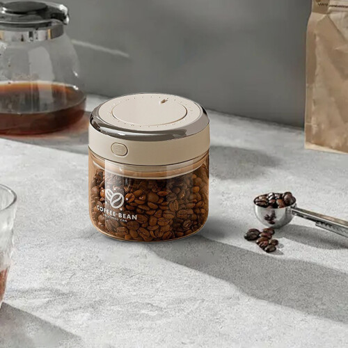 Lufttæt glaskaffebeholder med envejsventil, 1,2 l