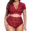 Completo intimo da donna a vita alta con scollo a V e pizzo floreale 1