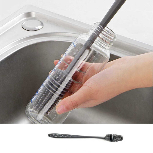 Brosse à godet flexible à 360 avec long manche – 1 pièce