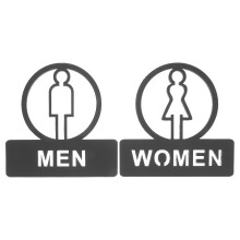 2Stk Acryl Wc Türschilder Schwarz Für Damen Waschraum