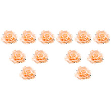 12Pcs Bride Breastpins Cloth Brooch Wedding Dress Pins Artificial Rose