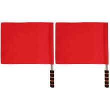 2Stk Rote Referee Flags Mit Ergonomischem Schwammgriff Für