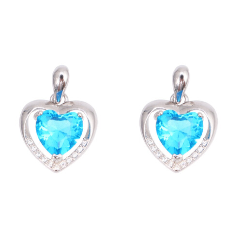 2Pièces Collier Pendentif Bleu Design Élégant Résistant