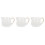 3Pcs White Ceramic Milk Container with Handle Perfect for Cafe Use 1