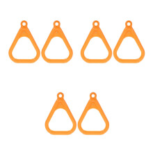 6Pièces Anneaux De Sport Orange En PP Métal Pour Gym