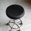 Housse de coussin ronde pour tabouret, noire, coton-polyester, 33 cm 1
