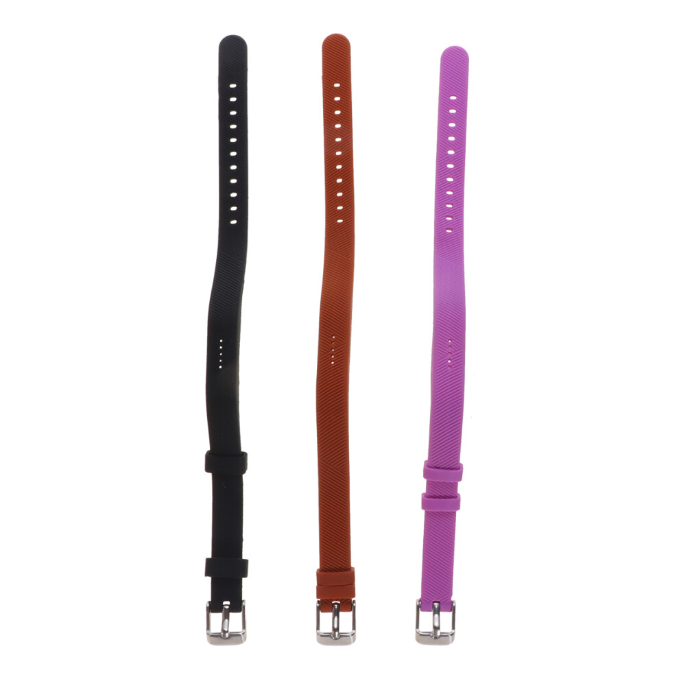 3Pcs Premium Silicone Replacement Watch Bands Fashionable Wrist Straps 3762328799901