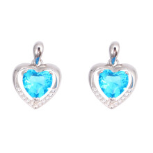 2St Creatieve Blauwe Hart Kettinghanger Mode Sieraden
