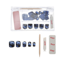 48Pièces Faux Ongles ABS Colorés Patchs Usage