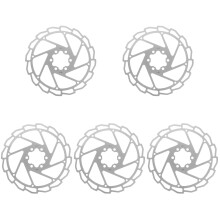 5Pcs Sturdy Silver Alloy Bike Brake Disc for Reliable Cycling Braking