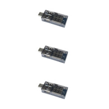3 Pack Usb Voltage Current Multimeter Detector Voltmeter Ammeter Black