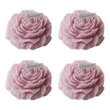 Bougies parfumées AuroraX en forme de rose, paquet de 4, basse température