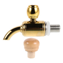 1Set Leakproof Beverage Dispenser Spigot with Cork Seal for Barrel Use