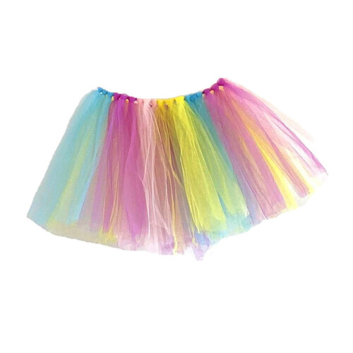 Jupe tutu arc-en-ciel pour filles, taille ajustable, lot de 1