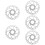 5Pièces Disques De Alliage Argent Dissipation Thermique 9