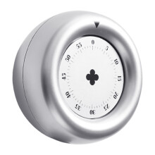 Visual 60 Minutes Countdowns Timer With Rotating Dials-Silver