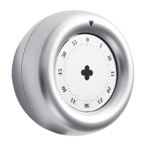 Visual 60 Minutes Countdowns Timer With Rotating Dials-Silver