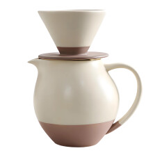 Elegant koffiedruppelsysteem keramische druppelpot 830ml-Beige.
