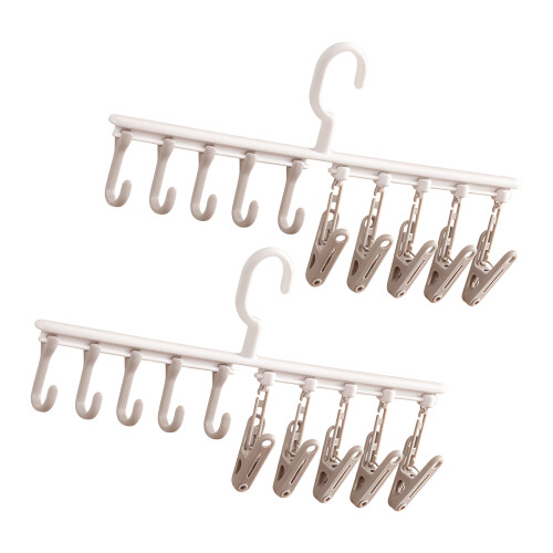 Space Saving Adjustable Garment Racks Clothes Hanger-pink brown