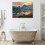 Quadro decorativo em tela com lago na montanha, 40x30 cm (16x12 polegadas), emoldurado. 3