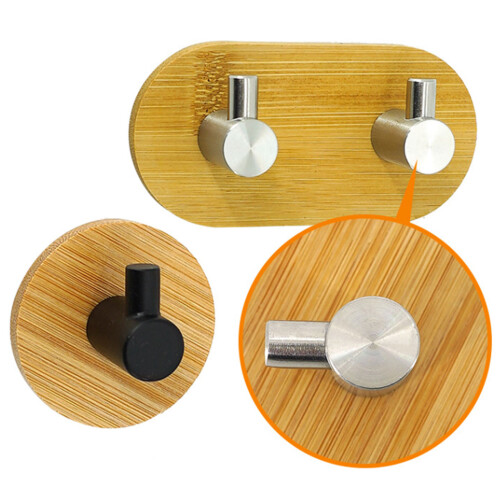 Strong Bamboos And Stainless Steel-3 hook black square bottom 1