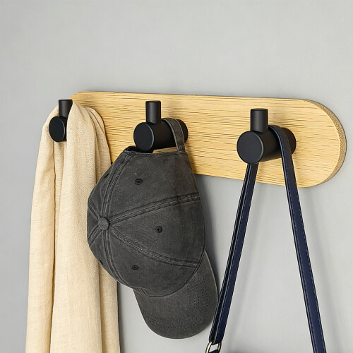 Strong Bamboos And Stainless Steel-3 hook black square bottom 2