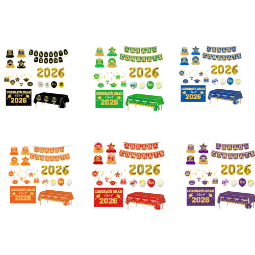 User Friendly Paper Graduation Decorations In 6 Color-Blue 1
